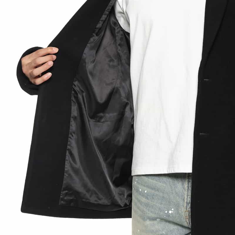 BARNEYS NEW YORK ウールメルトン素材ジャケット BLACK