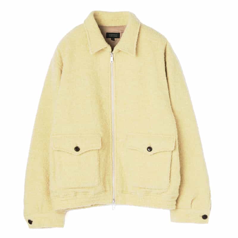BARNEYS NEW YORK ボア素材ショート丈ブルゾン YELLOW