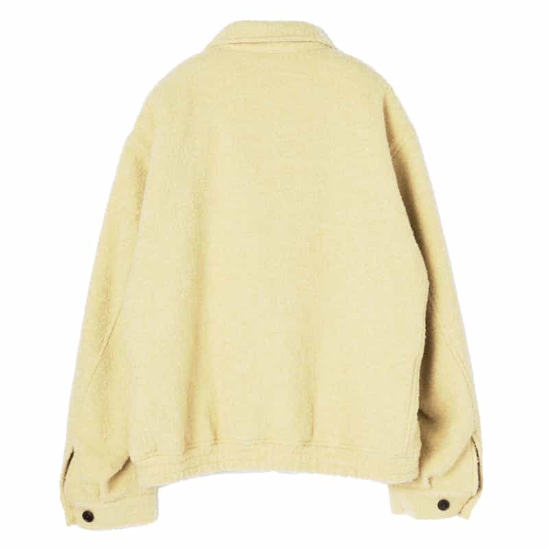 BARNEYS NEW YORK ボア素材ショート丈ブルゾン YELLOW
