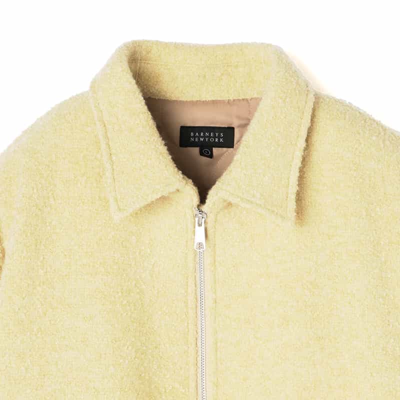BARNEYS NEW YORK ボア素材ショート丈ブルゾン YELLOW