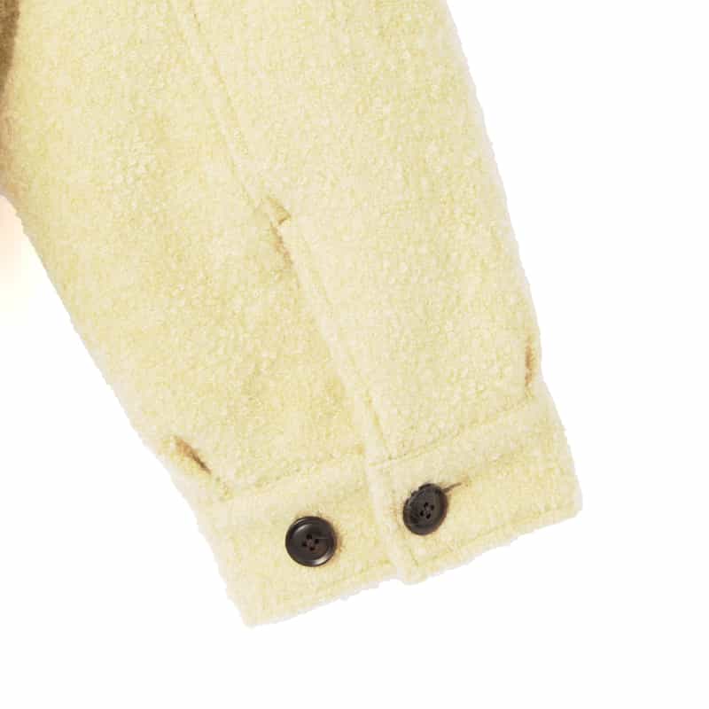 BARNEYS NEW YORK ボア素材ショート丈ブルゾン YELLOW
