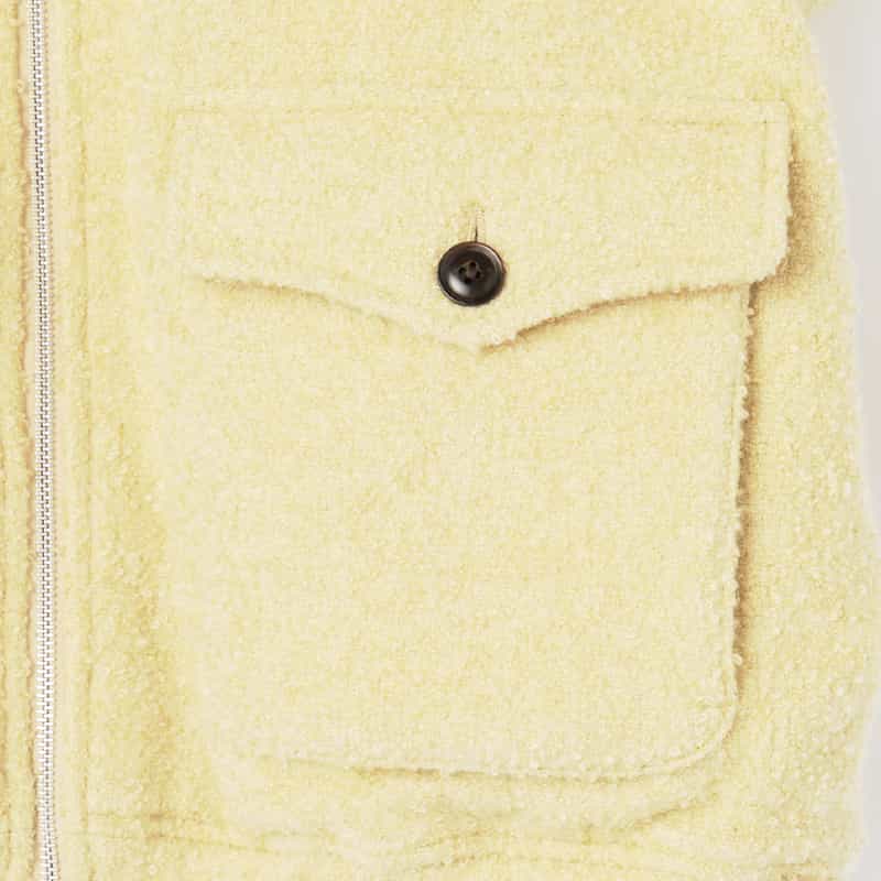 BARNEYS NEW YORK ボア素材ショート丈ブルゾン YELLOW