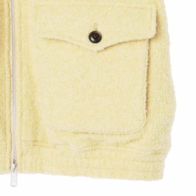 BARNEYS NEW YORK ボア素材ショート丈ブルゾン YELLOW