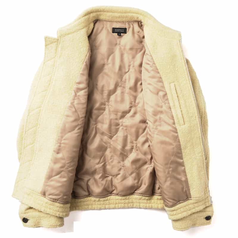 BARNEYS NEW YORK ボア素材ショート丈ブルゾン YELLOW