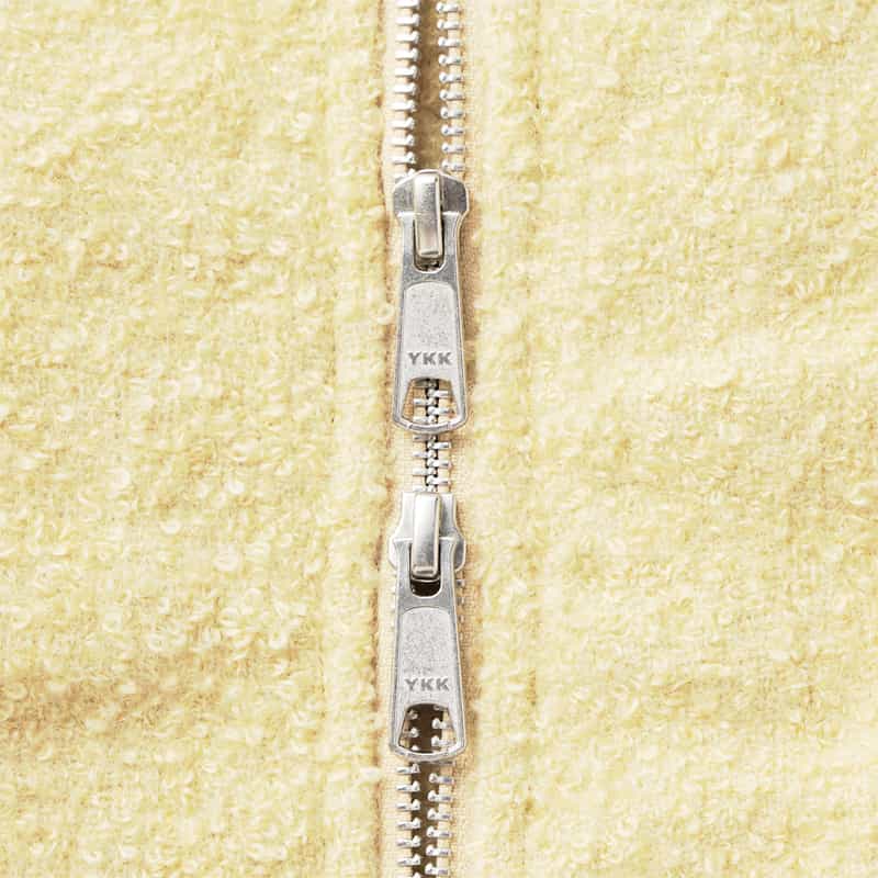 BARNEYS NEW YORK ボア素材ショート丈ブルゾン YELLOW