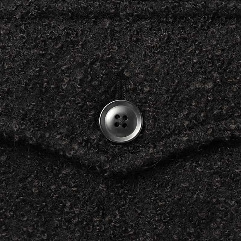 BARNEYS NEW YORK ボア素材ショート丈ブルゾン BLACK