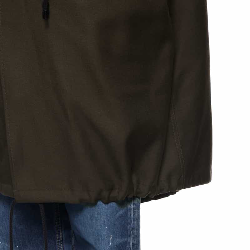 BARNEYS NEW YORK ウールギャバジン素材モッズコート BROWN