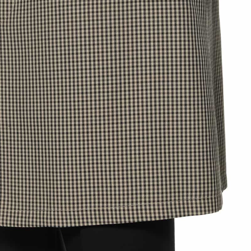 BARNEYS NEW YORK ガンクラブチェック柄ステンカラーコート BEIGE