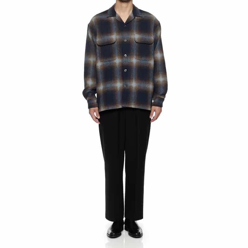 BARNEYS NEW YORK チェック柄カジュアルオーバーシャツ NAVY