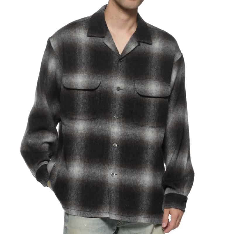 チェック柄カジュアルオーバーシャツ