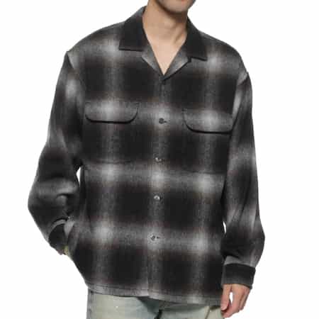 チェック柄カジュアルオーバーシャツ