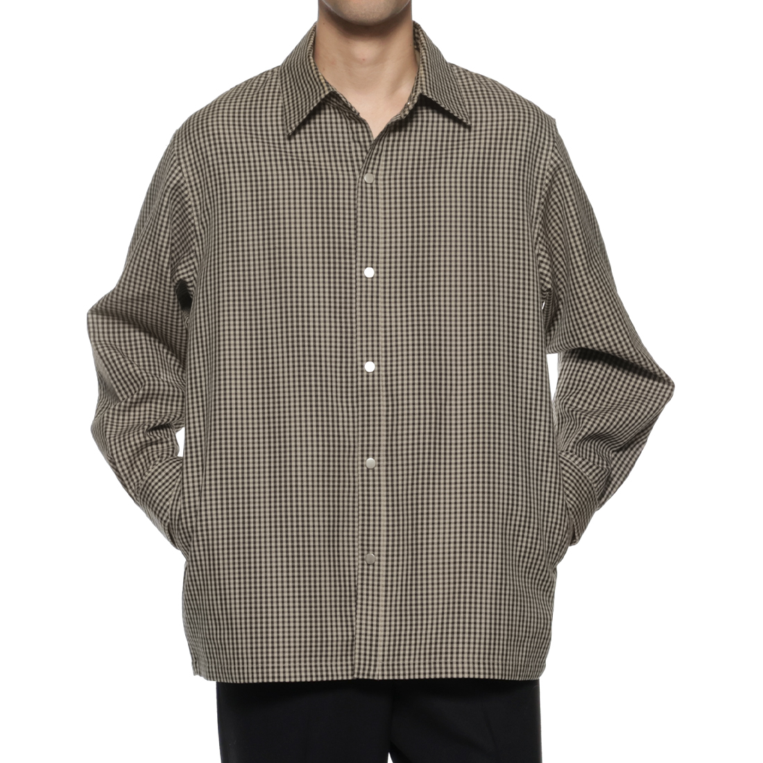 ガンクラブチェック柄オーバーシャツ