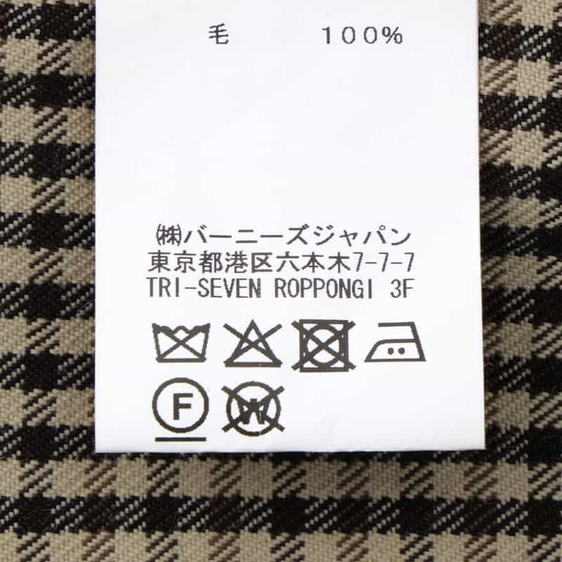 BARNEYS NEW YORK ガンクラブチェック柄オーバーシャツ BEIGE