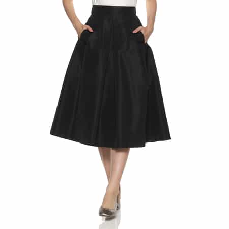 CFCL フレアロングスカート ベージュと黒 POTTERY SKIRT