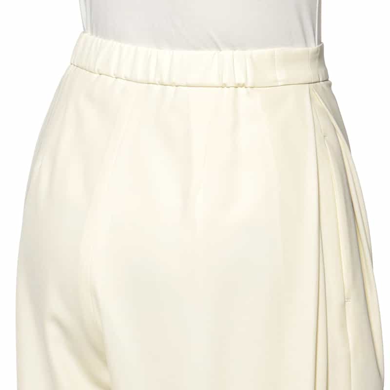 BARNEYS NEW YORK ウォッシャブル サイドタックサルエルパンツ WHITE