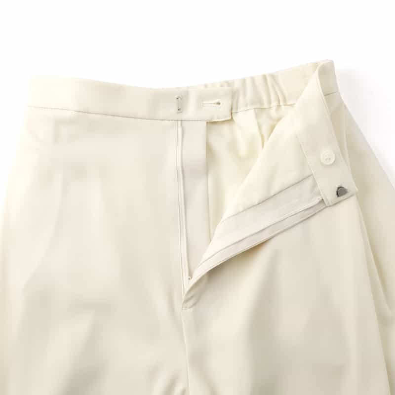 BARNEYS NEW YORK ウォッシャブル サイドタックサルエルパンツ WHITE