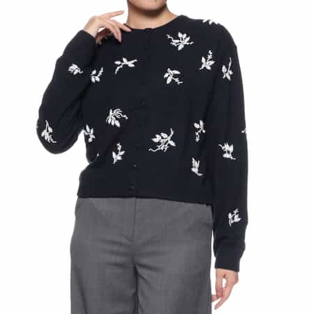 ATELIER EDITION ＜アトリエ エディション＞ボタニカル刺繍ニットカーディガン