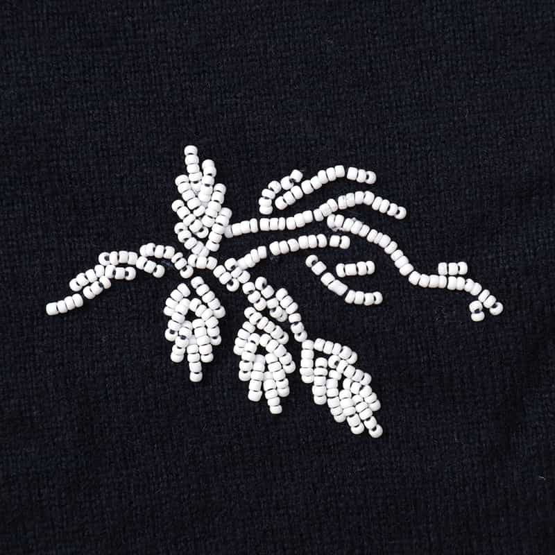 ATELIER EDITION ATELIER EDITION ＜アトリエ エディション＞ボタニカル刺繍ニットカーディガン NAVY