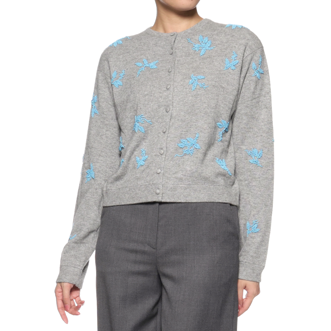 ATELIER EDITION ＜アトリエ エディション＞ボタニカル刺繍ニットカーディガン