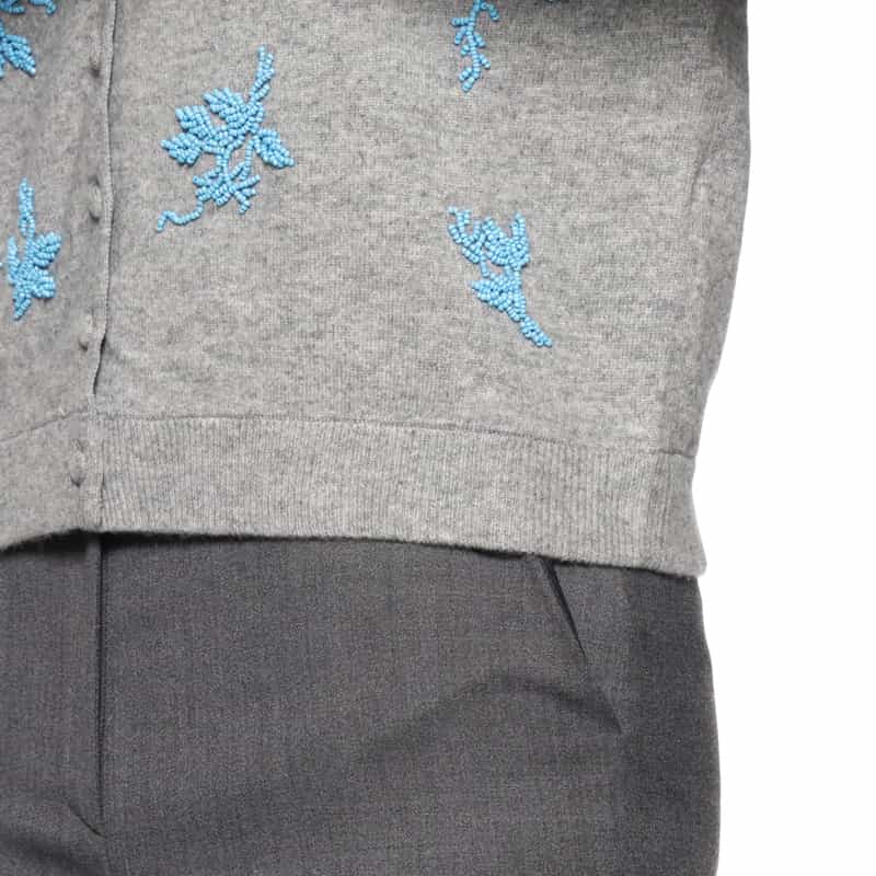 ATELIER EDITION ATELIER EDITION ＜アトリエ エディション＞ボタニカル刺繍ニットカーディガン GRAY