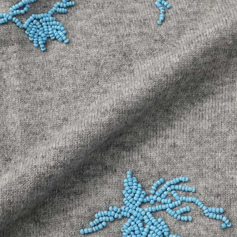 ATELIER EDITION ATELIER EDITION ＜アトリエ エディション＞ボタニカル刺繍ニットカーディガン GRAY