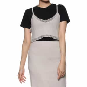 ATELIER EDITION <アトリエ エディション>カシミヤ フリルニットビスチェ