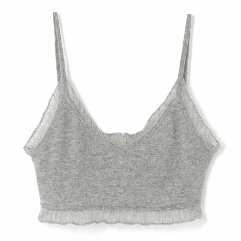 ATELIER EDITION ATELIER EDITION ＜アトリエ エディション＞カシミヤ フリルニットビスチェ GRAY