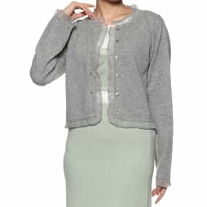 ATELIER EDITION <アトリエ エディション>カシミヤ フリルニットカーディガン