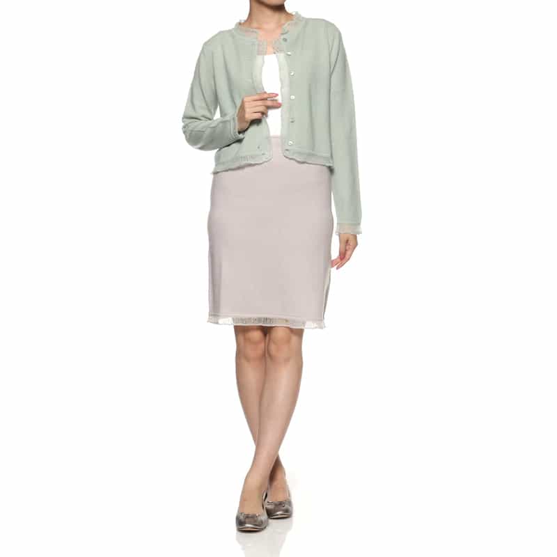 ATELIER EDITION ATELIER EDITION ＜アトリエ エディション＞カシミヤ フリルニットスカート PINK