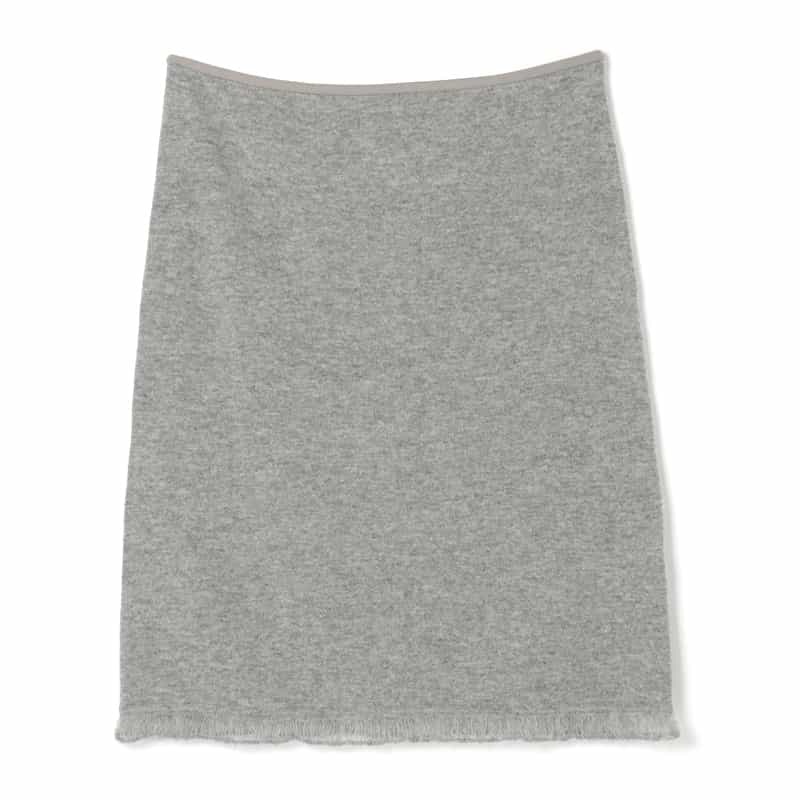 ATELIER EDITION ATELIER EDITION ＜アトリエ エディション＞カシミヤ フリルニットスカート GRAY