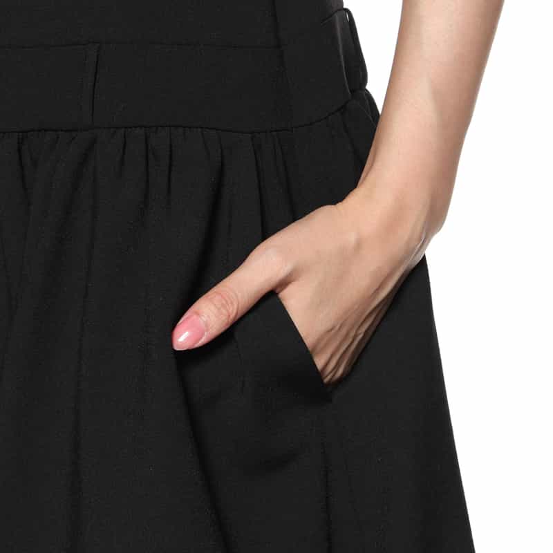 ATELIER EDITION ATELIER EDITION ＜アトリエ エディション＞スクエアネックバルーンドレス BLACK