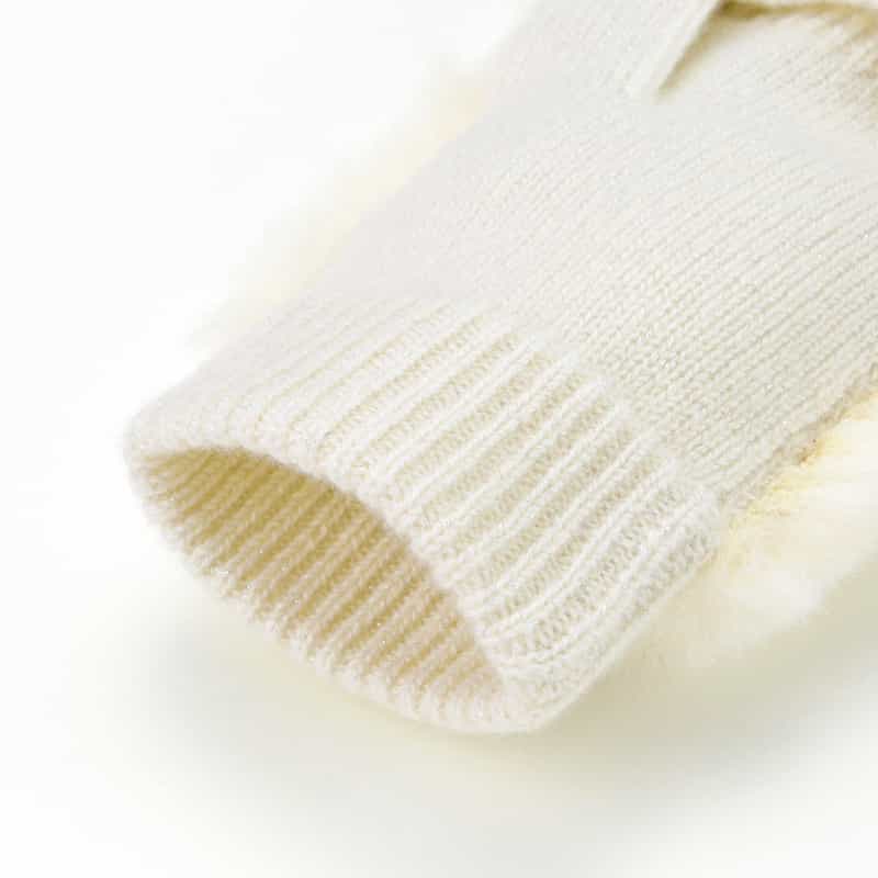 BARNEYS NEW YORK カシミヤミトングローブ IVORY