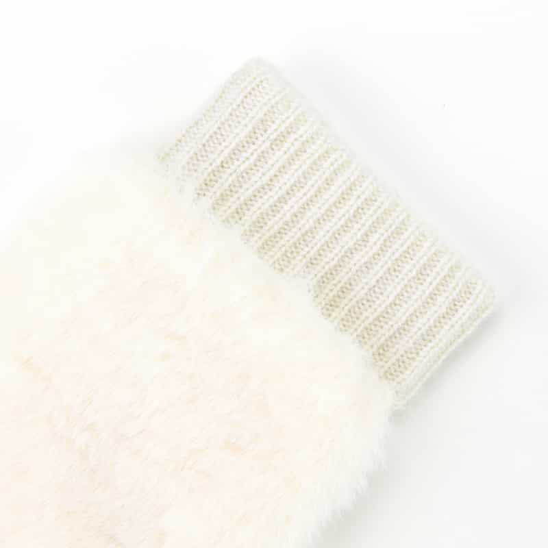 BARNEYS NEW YORK カシミヤミトングローブ IVORY