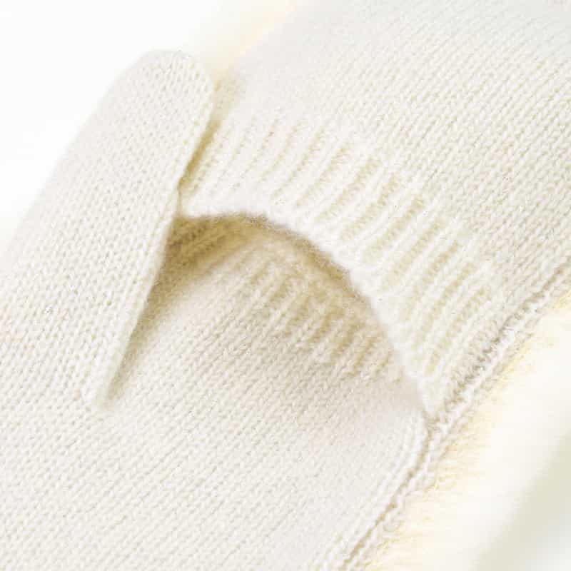 BARNEYS NEW YORK カシミヤミトングローブ IVORY