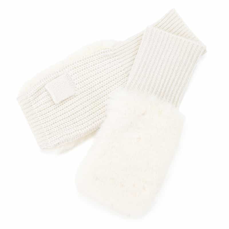 BARNEYS NEW YORK カシミヤフィンガーレスグローブ IVORY