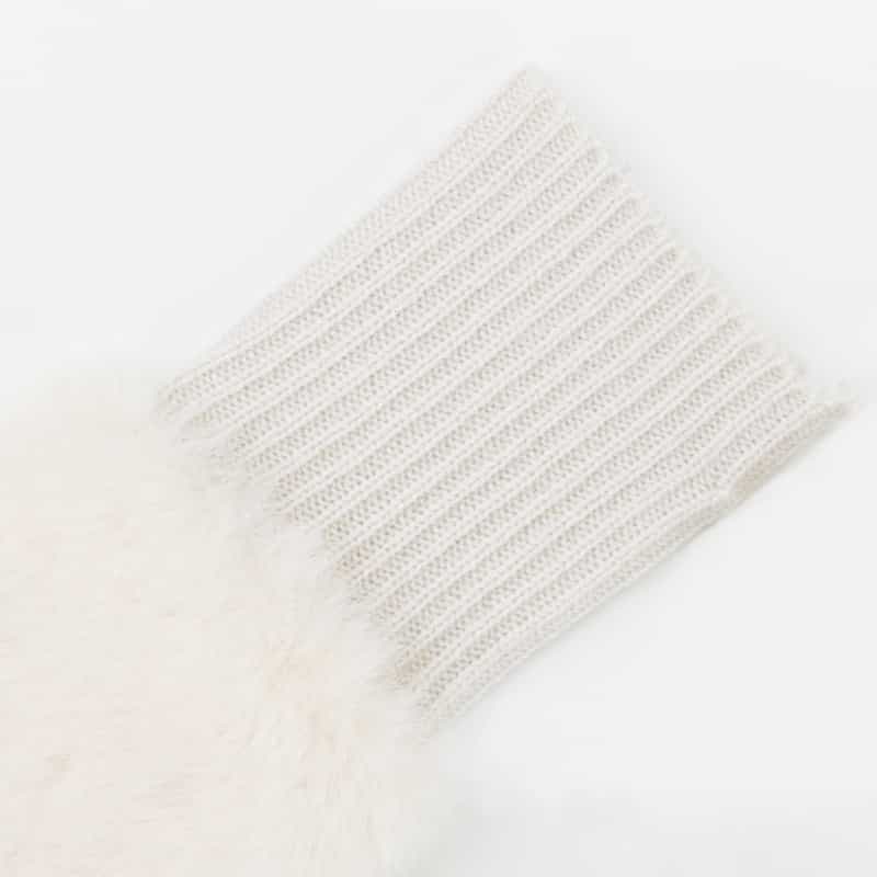 BARNEYS NEW YORK カシミヤフィンガーレスグローブ IVORY