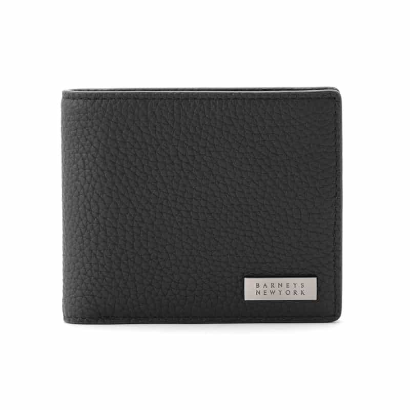 BARNEYS NEW YORK シュリンクレザー ハーフウォレット BLACK