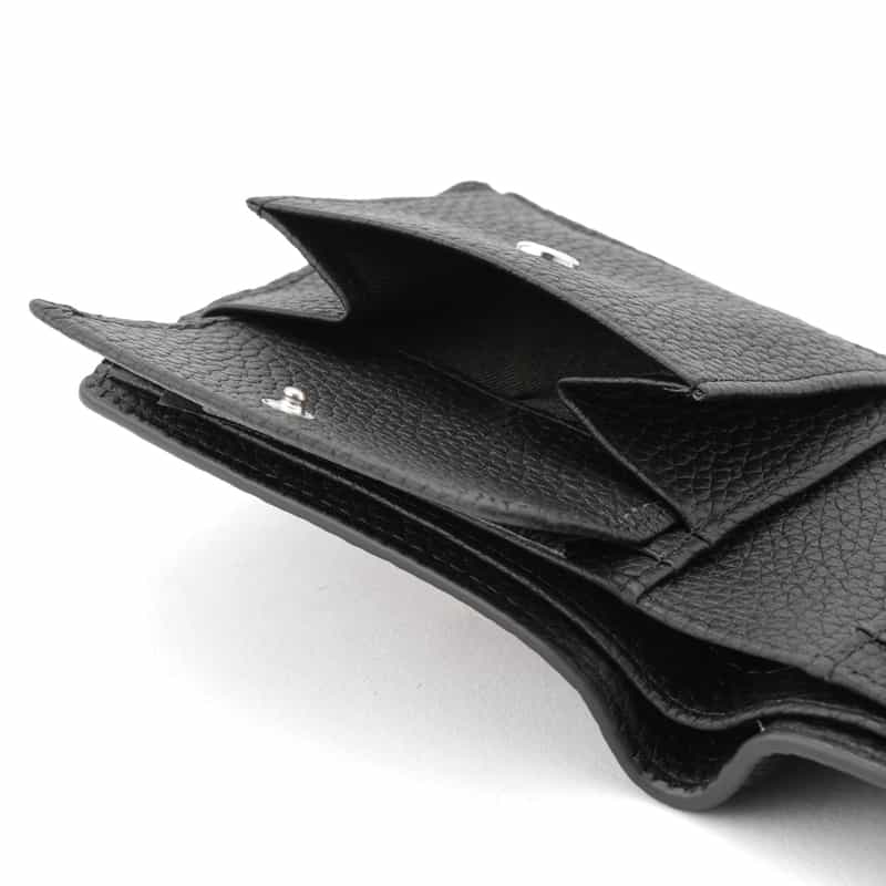 BARNEYS NEW YORK シュリンクレザー ハーフウォレット BLACK