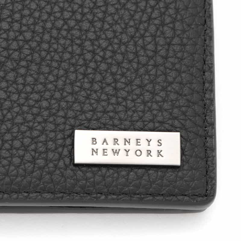 BARNEYS NEW YORK シュリンクレザー ハーフウォレット BLACK