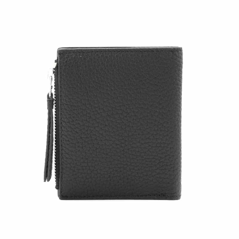 BARNEYS NEW YORK シュリンクレザー コンパクトウォレット BLACK