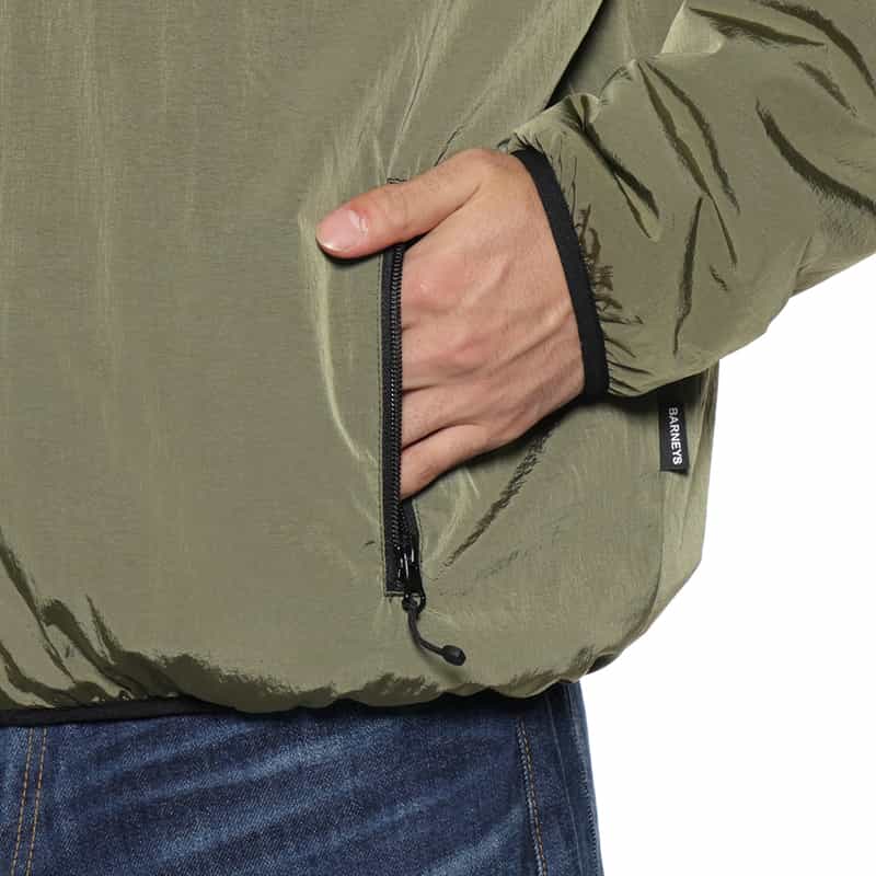BARNEYS NEW YORK リバーシブルボアブルゾン KHAKI