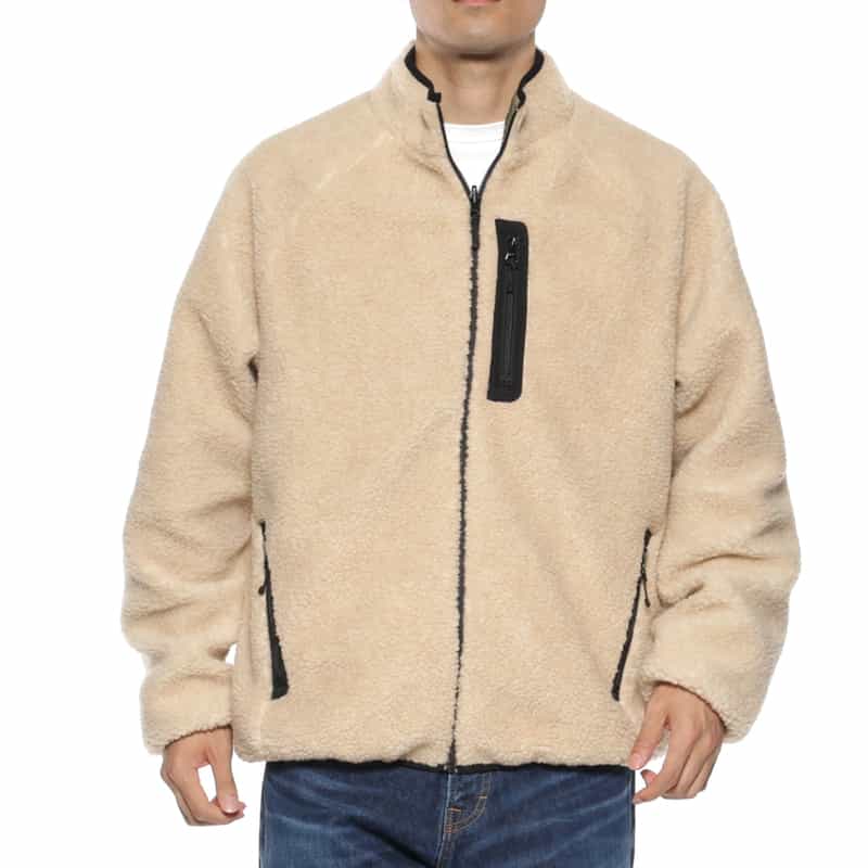 BARNEYS NEW YORK リバーシブルボアブルゾン KHAKI
