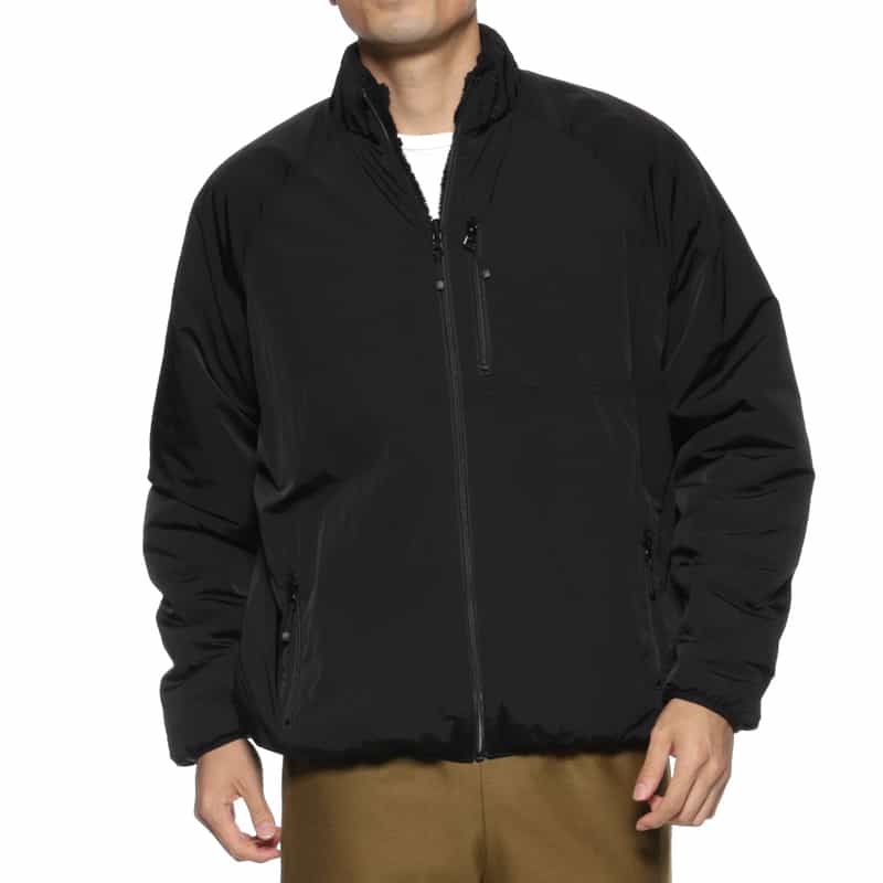 BARNEYS NEW YORK リバーシブルボアブルゾン BLACK