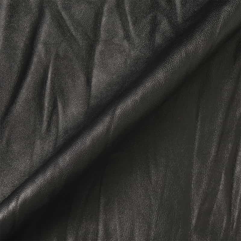 BARNEYS NEW YORK レザーカーコート BLACK