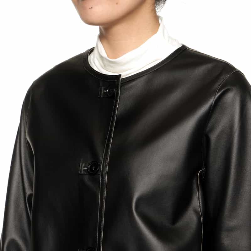 BARNEYS NEW YORK リバーシブル レザージャケット BLACK