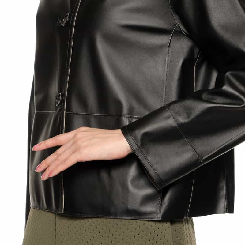 BARNEYS NEW YORK リバーシブル レザージャケット BLACK