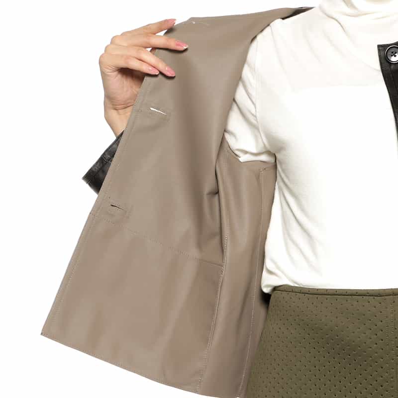 BARNEYS NEW YORK リバーシブル レザージャケット BLACK