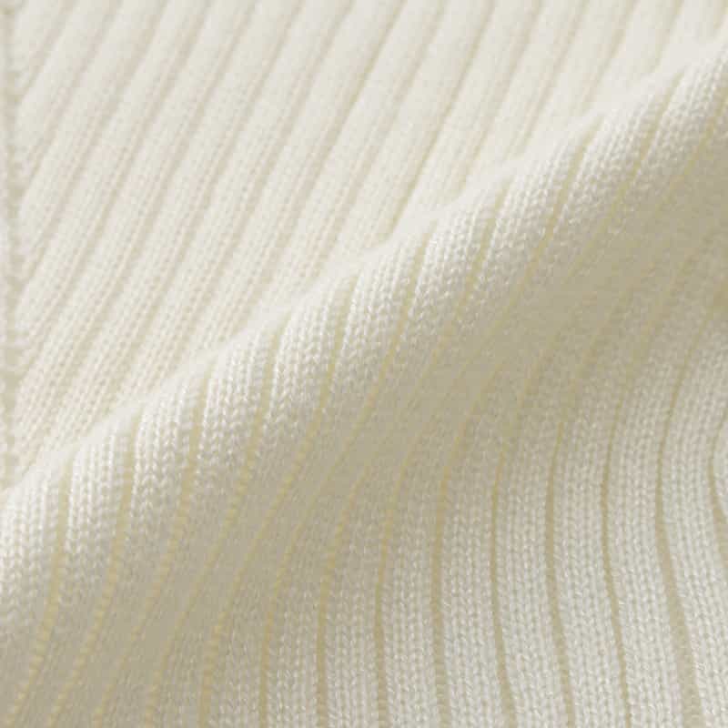 BARNEYS NEW YORK リブニット ボレロカーディガン WHITE