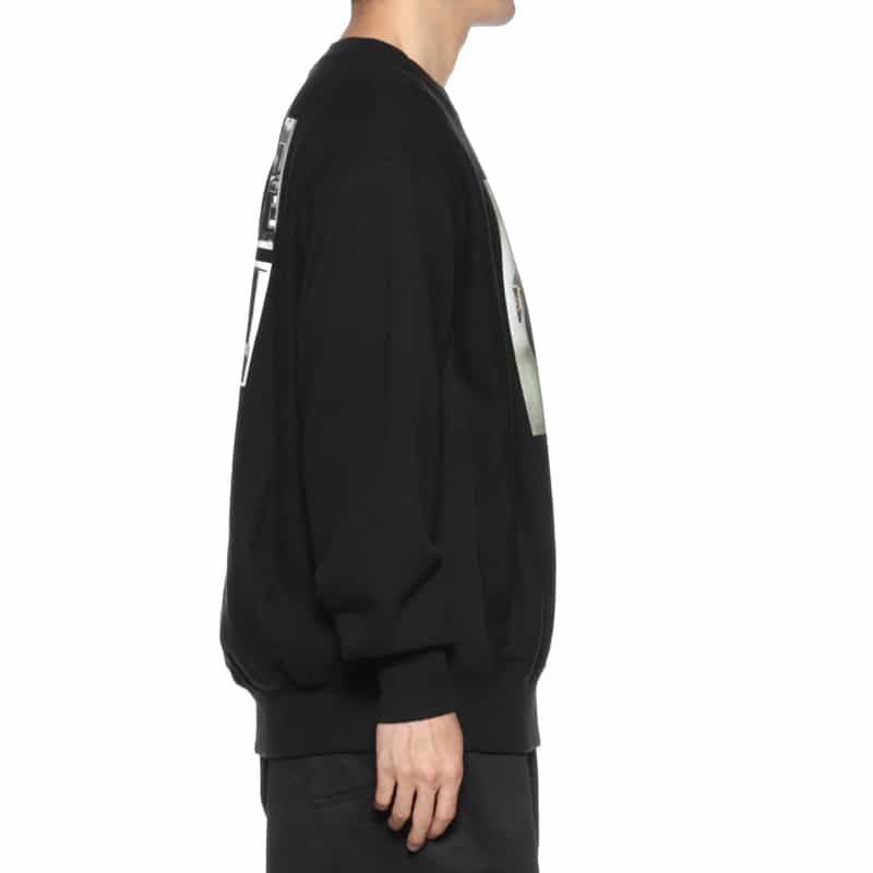 UNDERCOVER UNDERCOVER＜アンダーカバー＞プリント入りスウェットプルオーバー BLACK