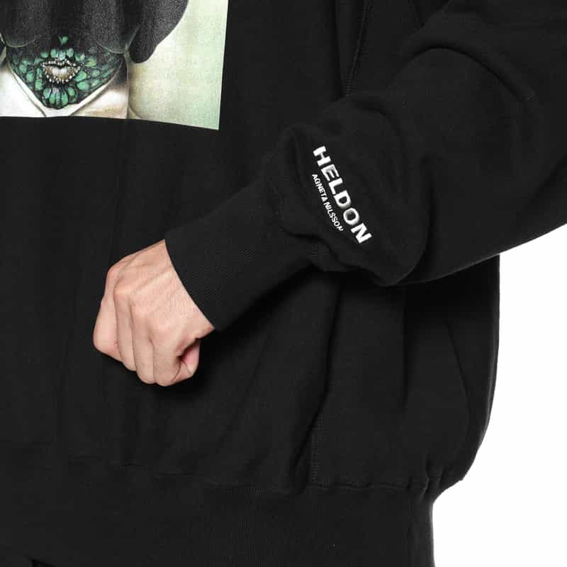 UNDERCOVER UNDERCOVER＜アンダーカバー＞プリント入りスウェットプルオーバー BLACK